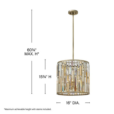 Fredrick Ramond Gemma Large Convertible Drum Chandelier Alternative Image 1
