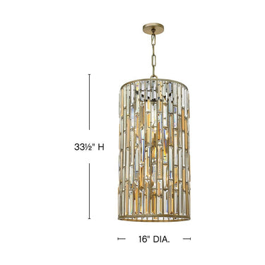 Fredrick Ramond Gemma Large Two Tier Drum Chandelier Alternative Image 1