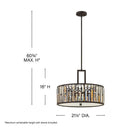 Fredrick Ramond Gemma Small Drum Chandelier Alternative Image 5