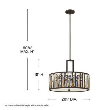 Fredrick Ramond Gemma Small Drum Chandelier Alternative Image 5
