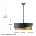 Fredrick Ramond Gigi Medium Convertible Drum Chandelier Alternative Image 1