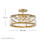 Fredrick Ramond Jolie Medium LED Convertible Semi-flush Mount Alternative Image 2