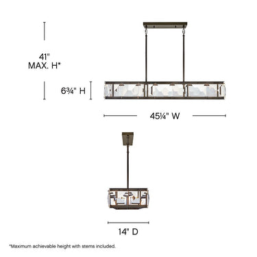 Fredrick Ramond Jolie Medium LED Linear Pendant Alternative Image 1