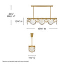 Fredrick Ramond Nala Medium Eight Light Linear Pendant Alternative Image 9