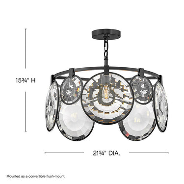Fredrick Ramond Nala Small Convertible Chandelier Alternative Image 1