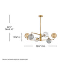 Fredrick Ramond Oberon Large Adjustable Single Tier Chandelier - FR30506 Alternative Image 8
