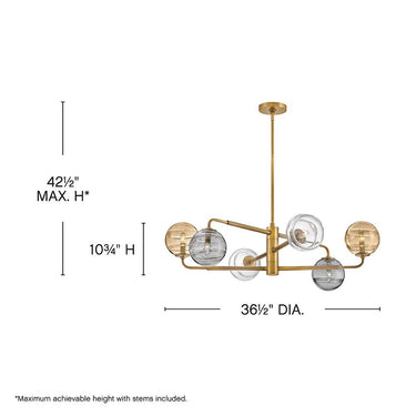 Fredrick Ramond Oberon Large Adjustable Single Tier Chandelier - FR30506 Alternative Image 8