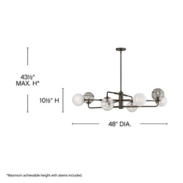 Fredrick Ramond Oberon Large Adjustable Single Tier Chandelier - FR30508 Alternative Image 1