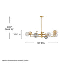 Fredrick Ramond Oberon Large Adjustable Single Tier Chandelier - FR30508 Alternative Image 9