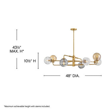 Fredrick Ramond Oberon Large Adjustable Single Tier Chandelier - FR30508 Alternative Image 9