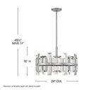 Fredrick Ramond Odette Medium Convertible Drum Chandelier - FR39214PNI Alternative Image 1