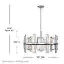 Fredrick Ramond Odette Medium Convertible Drum Chandelier - FR39215PNI Alternative Image 1