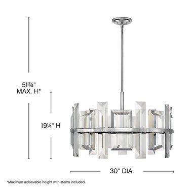 Fredrick Ramond Odette Medium Convertible Drum Chandelier - FR39215PNI Alternative Image 1