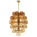Fredrick Ramond Perriand Medium Chandelier in Unlacquered Brass Finish Alternative Image 1