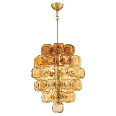 Fredrick Ramond Perriand Small Chandelier in Unlacquered Brass Finish Alternative Image 1