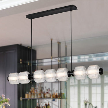 Fredrick Ramond Reign Large Seven Light LED Linear Pendant Alternative Image 12