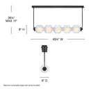 Fredrick Ramond Reign Medium Five Light LED Linear Pendant Alternative Image 1