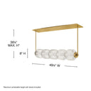 Fredrick Ramond Reign Medium Five Light LED Linear Pendant Alternative Image 8