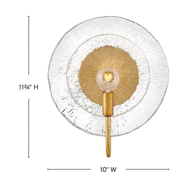 Fredrick Ramond Rene Medium Single Light Sconce in Distressed Brass Finish Alternative Image 1