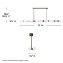 Fredrick Ramond Selene Large Fourteen Light Linear Pendant Alternative Image 1