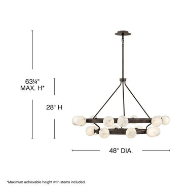 Fredrick Ramond Selene Large Multi Tier Chandelier in Black Oxide Finish Alternative Image 1