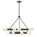 Fredrick Ramond Selene Large Multi Tier Chandelier in Black Oxide Finish 