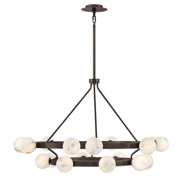 Fredrick Ramond Selene Large Multi Tier Chandelier in Black Oxide Finish 