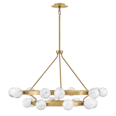 Fredrick Ramond Selene Large Multi Tier Chandelier in Lacquered Brass Finish Alternative Image 1
