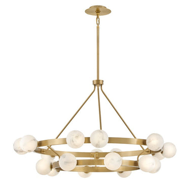 Fredrick Ramond Selene Large Multi Tier Chandelier in Lacquered Brass Finish Alternative Image 2