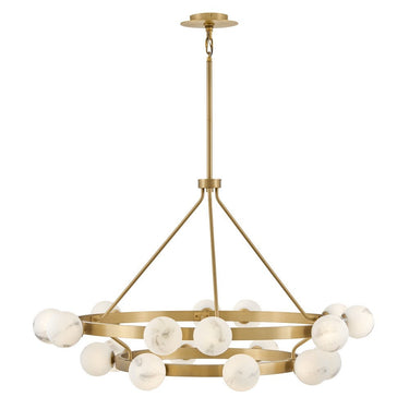 Fredrick Ramond Selene Large Multi Tier Chandelier in Lacquered Brass Finish Alternative Image 3