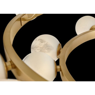 Fredrick Ramond Selene Large Multi Tier Chandelier in Lacquered Brass Finish Alternative Image 6