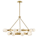 Fredrick Ramond Selene Large Multi Tier Chandelier in Lacquered Brass Finish 