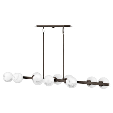 Fredrick Ramond Selene Large Ten Light Linear Pendant in Black Oxide Finish Alternative Image 2
