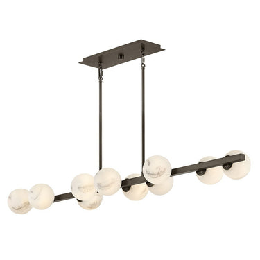 Fredrick Ramond Selene Large Ten Light Linear Pendant in Black Oxide Finish Alternative Image 7