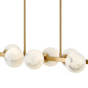 Fredrick Ramond Selene Large Ten Light Linear Pendant in Lacquered Brass Finish Alternative Image 10