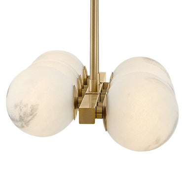 Fredrick Ramond Selene Large Ten Light Linear Pendant in Lacquered Brass Finish Alternative Image 12