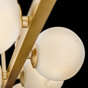 Fredrick Ramond Selene Large Ten Light Linear Pendant in Lacquered Brass Finish Alternative Image 2