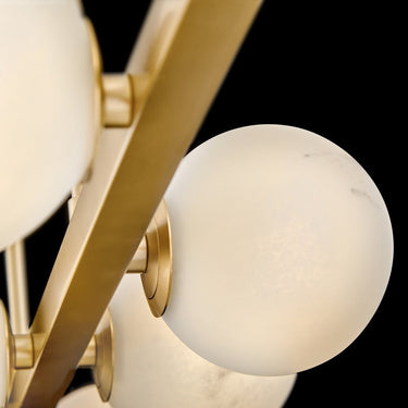 Fredrick Ramond Selene Large Ten Light Linear Pendant in Lacquered Brass Finish Alternative Image 2