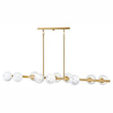 Fredrick Ramond Selene Large Ten Light Linear Pendant in Lacquered Brass Finish Alternative Image 5