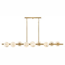 Fredrick Ramond Selene Large Ten Light Linear Pendant in Lacquered Brass Finish Alternative Image 6
