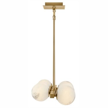Fredrick Ramond Selene Large Ten Light Linear Pendant in Lacquered Brass Finish Alternative Image 7