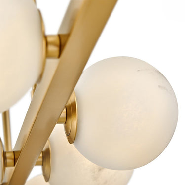 Fredrick Ramond Selene Large Ten Light Linear Pendant in Lacquered Brass Finish Alternative Image 9