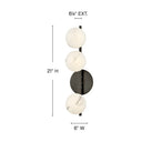 Fredrick Ramond Selene Large Three Light Sconce in Black Oxide Finish Alternative Image 1
