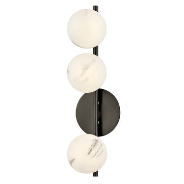 Fredrick Ramond Selene Large Three Light Sconce in Black Oxide Finish 