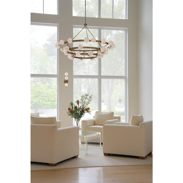 Fredrick Ramond Selene Large Three Light Sconce in Lacquered Brass Finish Alternative Image 13