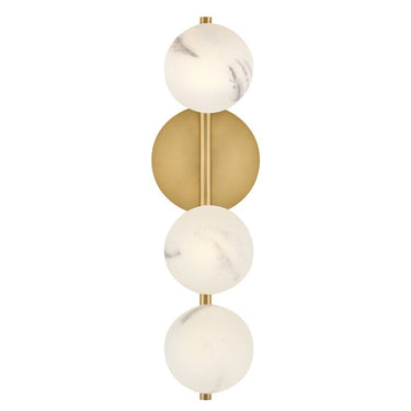 Fredrick Ramond Selene Large Three Light Sconce in Lacquered Brass Finish Alternative Image 4