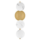 Fredrick Ramond Selene Large Three Light Sconce in Lacquered Brass Finish Alternative Image 5