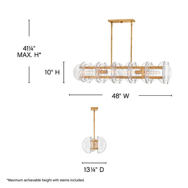 Fredrick Ramond Seraphina Medium Four Light Linear Pendant Alternative Image 1