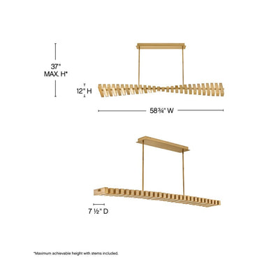 Fredrick Ramond Stitch Large LED Linear Pendant Alternative Image 1
