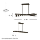 Fredrick Ramond Stitch Medium Adjustable LED Linear Pendant Alternative Image 14